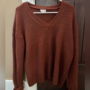a.n.a red long sleeve sweater size XL